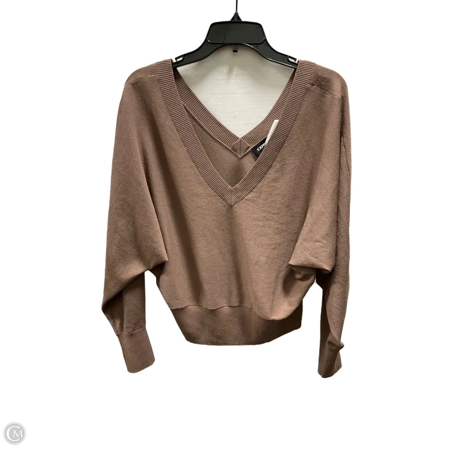 Top Long Sleeve Basic By Express In Taupe, Size: S
