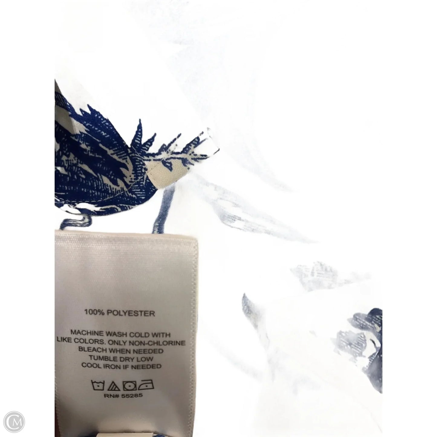 Top Long Sleeve By Express In Blue & White, Size: S