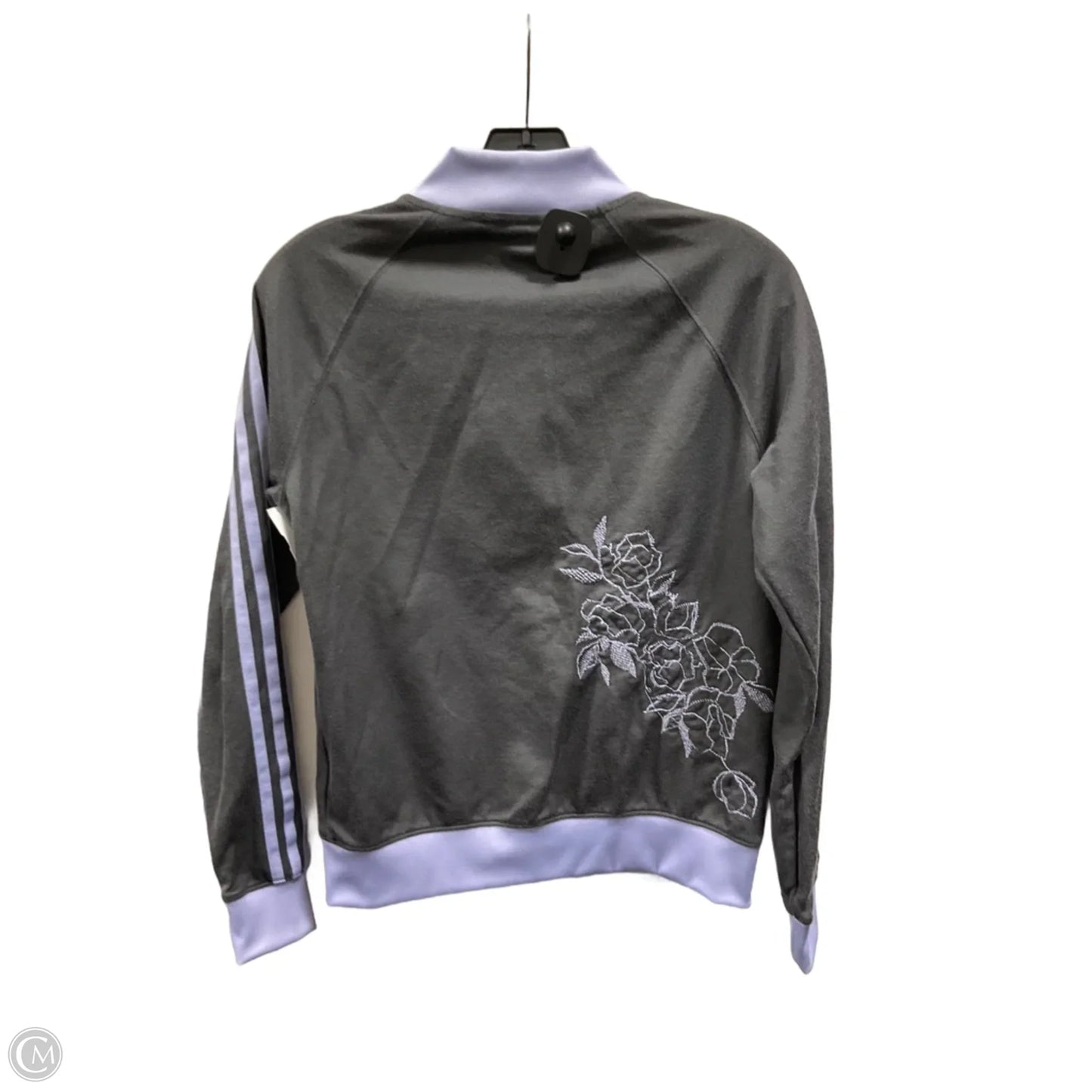 Athletic Jacket By Adidas In Grey & Purple, Size: S