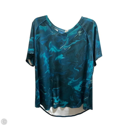 Athletic Top Short Sleeve By Tek Gear In Teal, Size: 2x