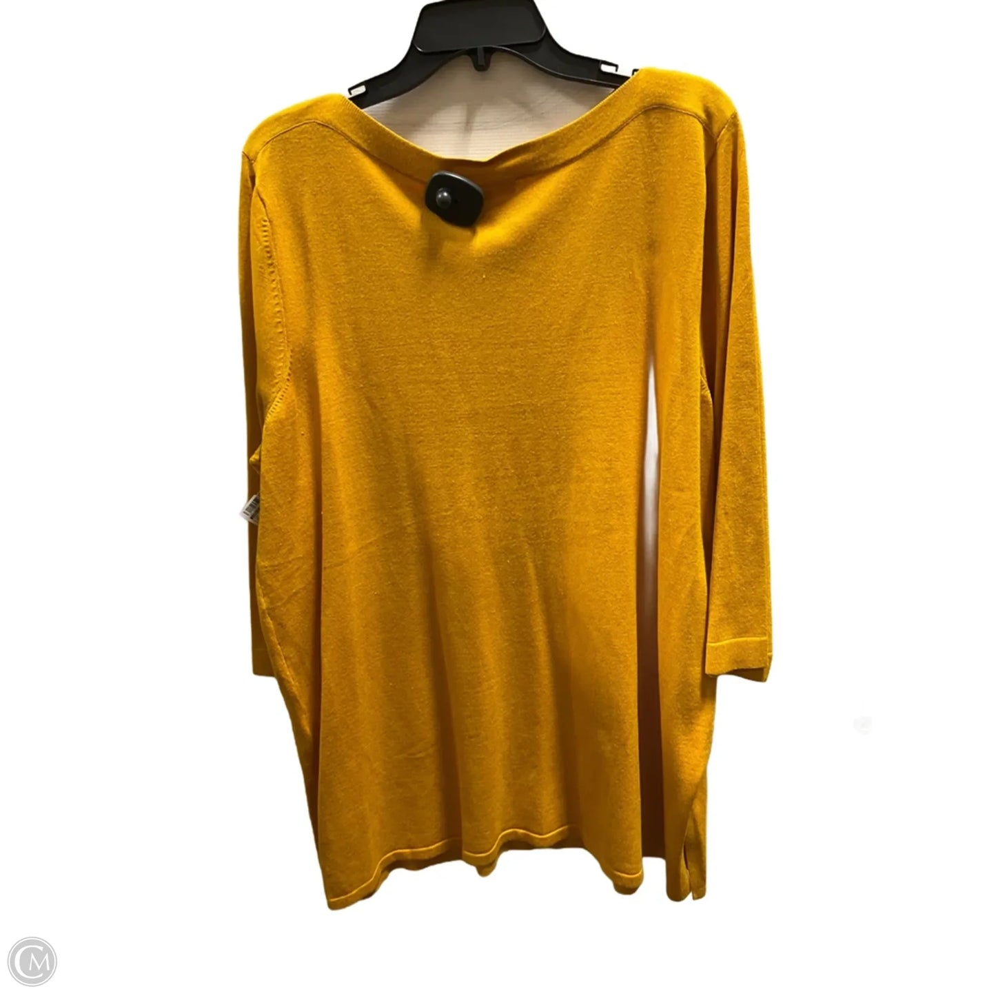 Top Long Sleeve By Cable And Gauge In Yellow, Size: 1x