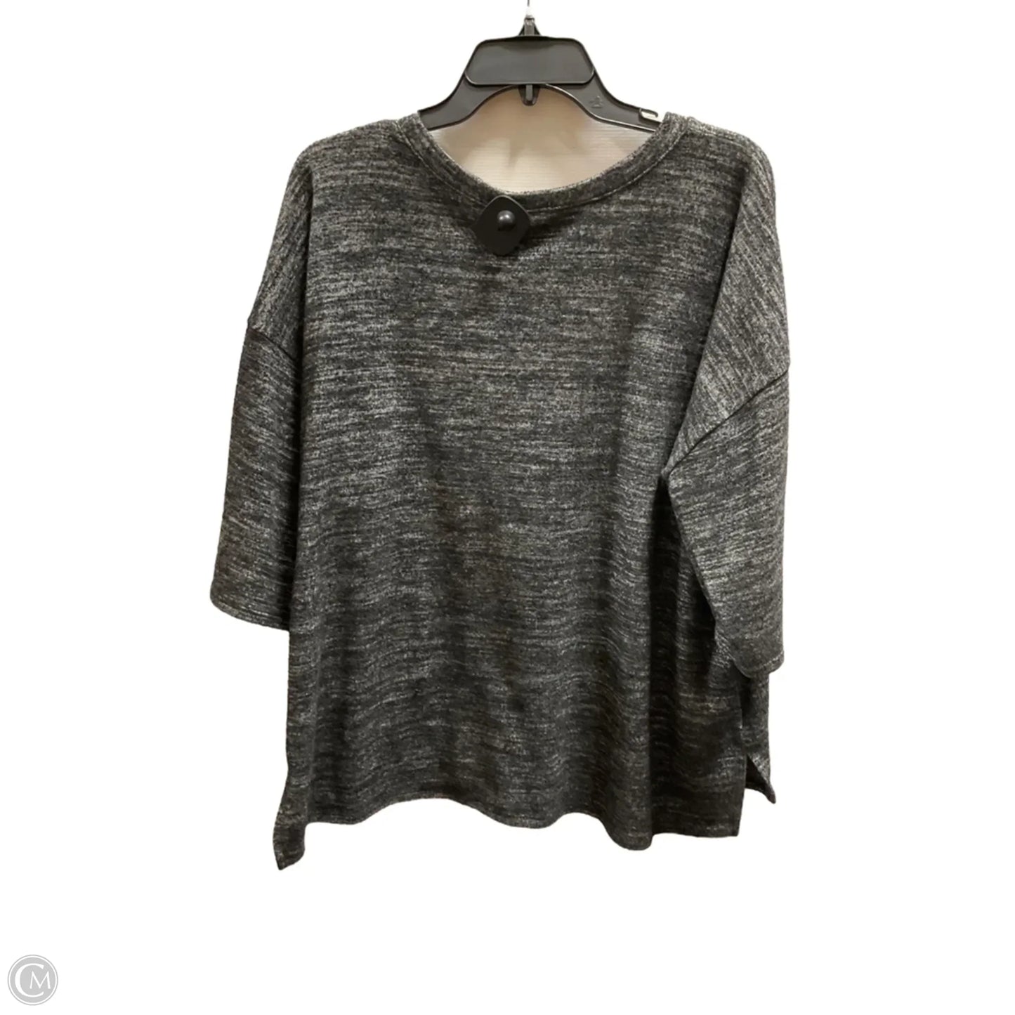 Top Short Sleeve Basic By Zenana Outfitters In Grey, Size: Xl