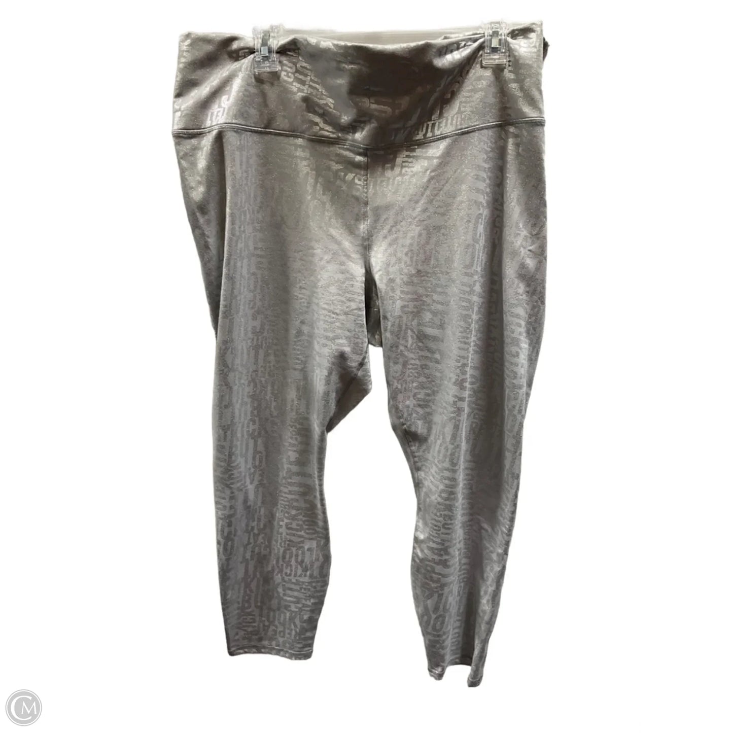 Athletic Capris By Fabletics In Silver, Size: 3x