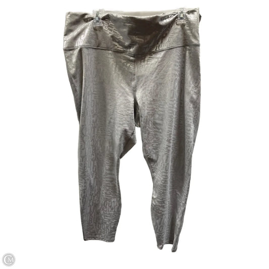 Athletic Capris By Fabletics In Silver, Size: 3x