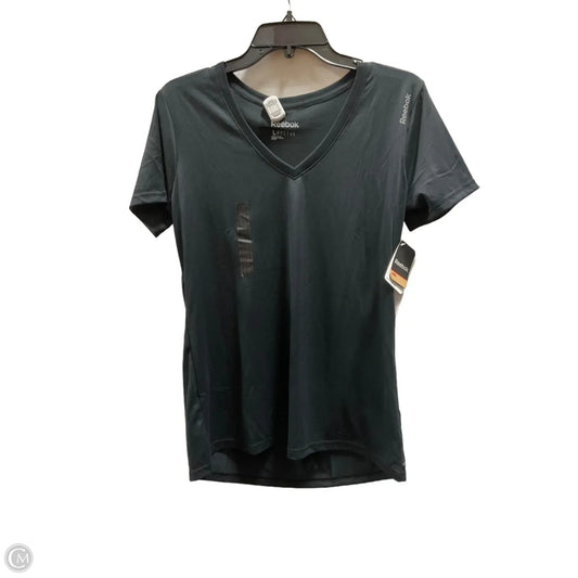 Athletic Top Short Sleeve By Reebok In Black, Size: L