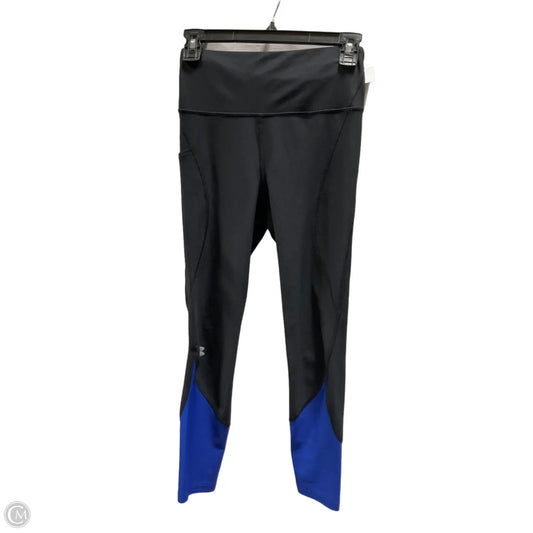 Athletic Leggings By Under Armour In Black & Blue, Size: S