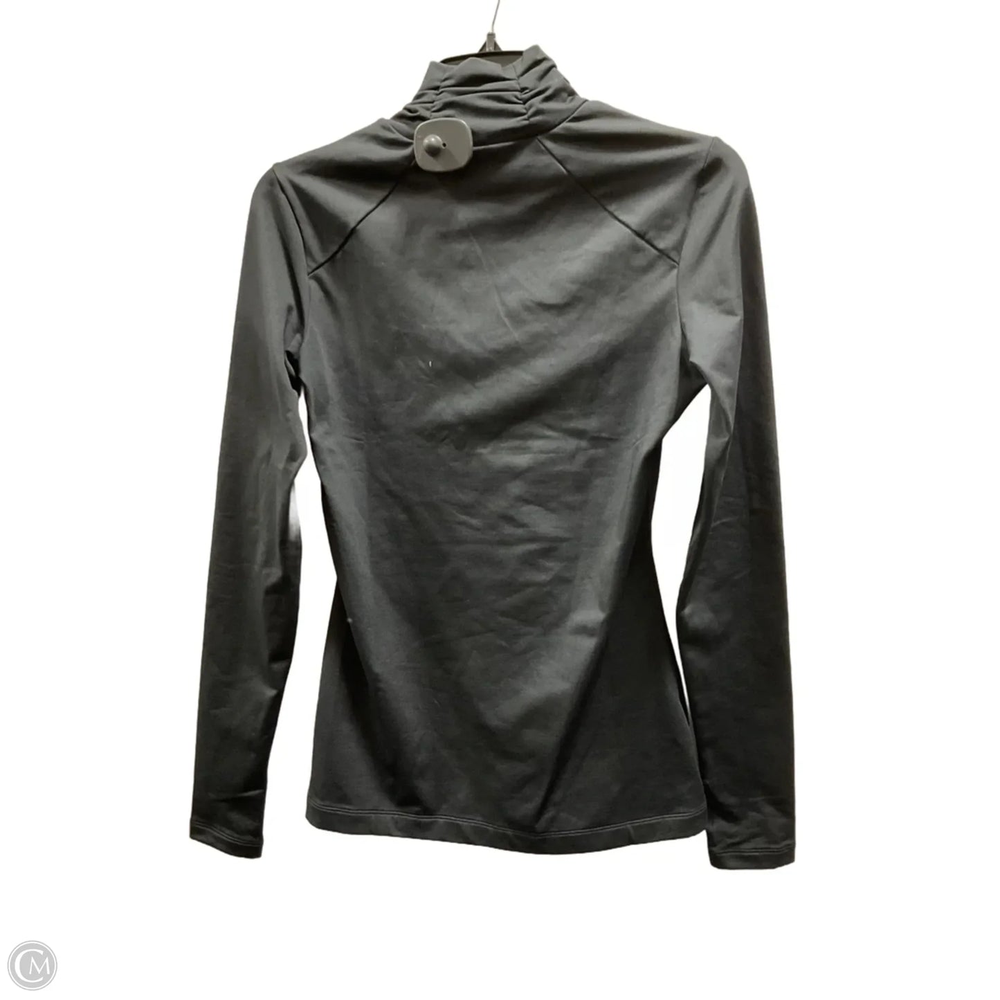 Athletic Top Long Sleeve Collar By Nike In Black, Size: S