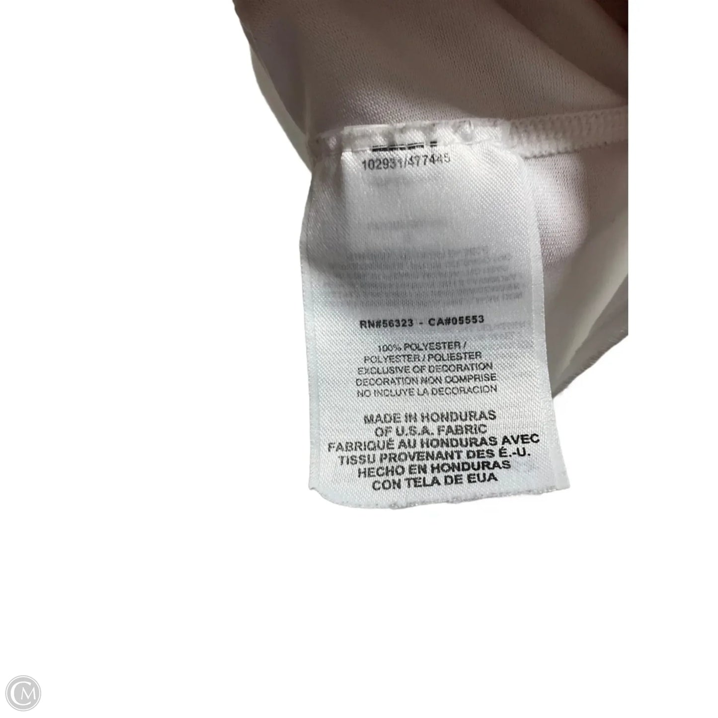Athletic Top Short Sleeve By Nike Apparel In White, Size: Sp