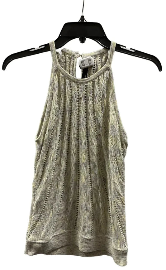 Top Sleeveless By White House Black Market In Grey & Silver, Size: Xs
