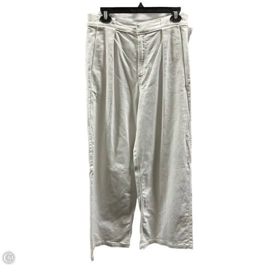Jeans Wide Leg By Express In White, Size: 10