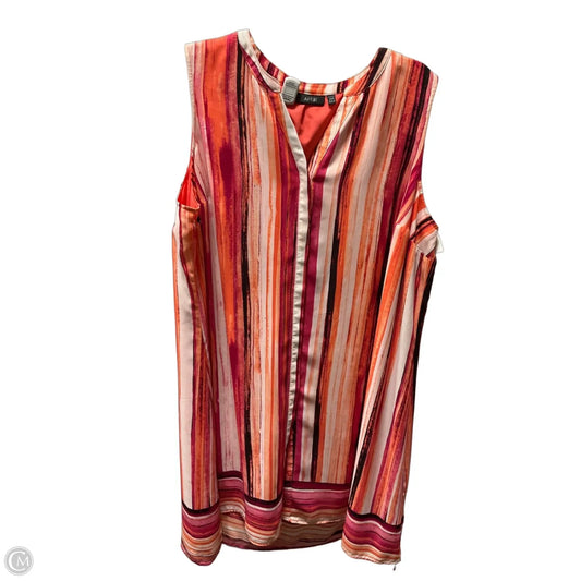 Dress Casual Short By Apt 9 In Orange & Pink, Size: 20
