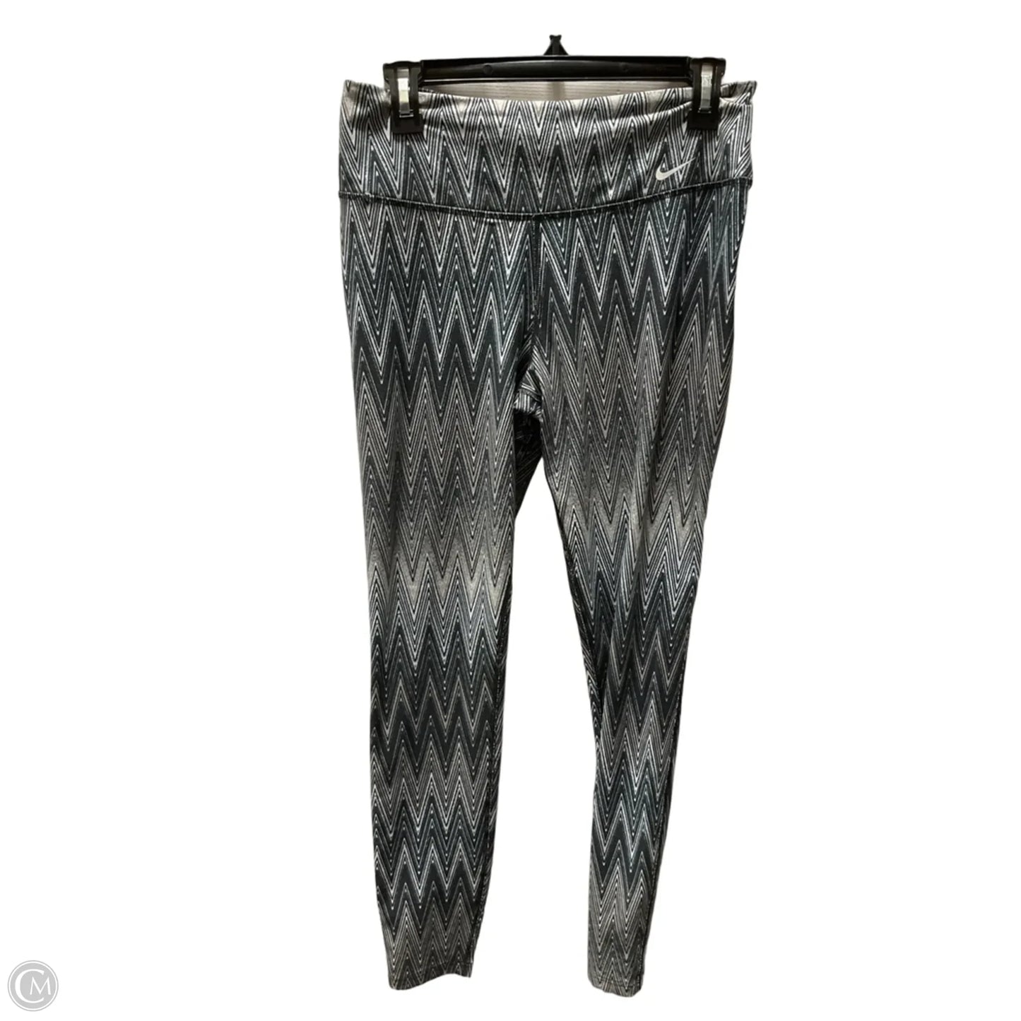 Athletic Leggings By Nike Apparel In Grey, Size: M