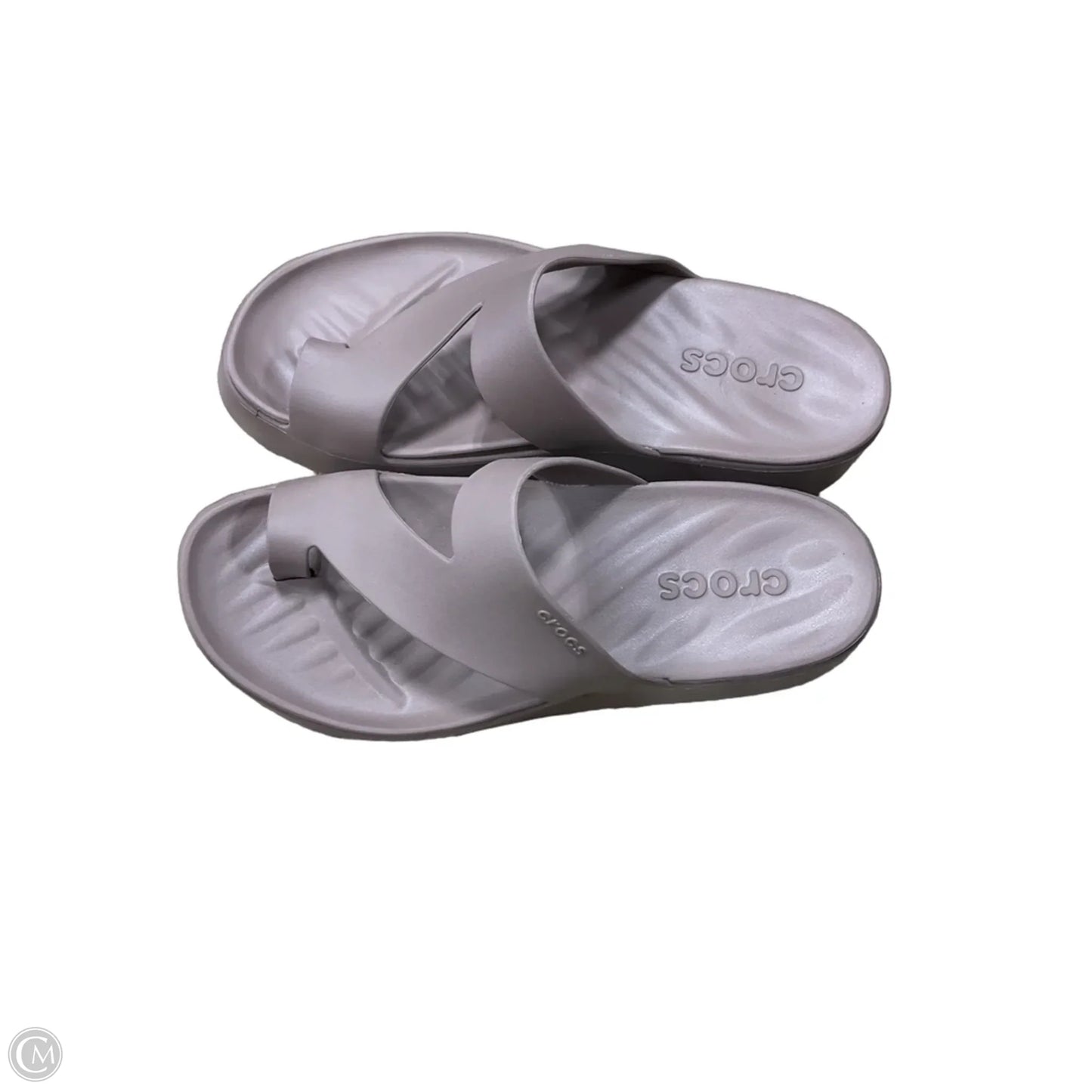 Sandals Heels Block By Crocs In Tan, Size: 8