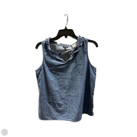 Top Sleeveless Basic By Talbots In Blue Denim, Size: Mp