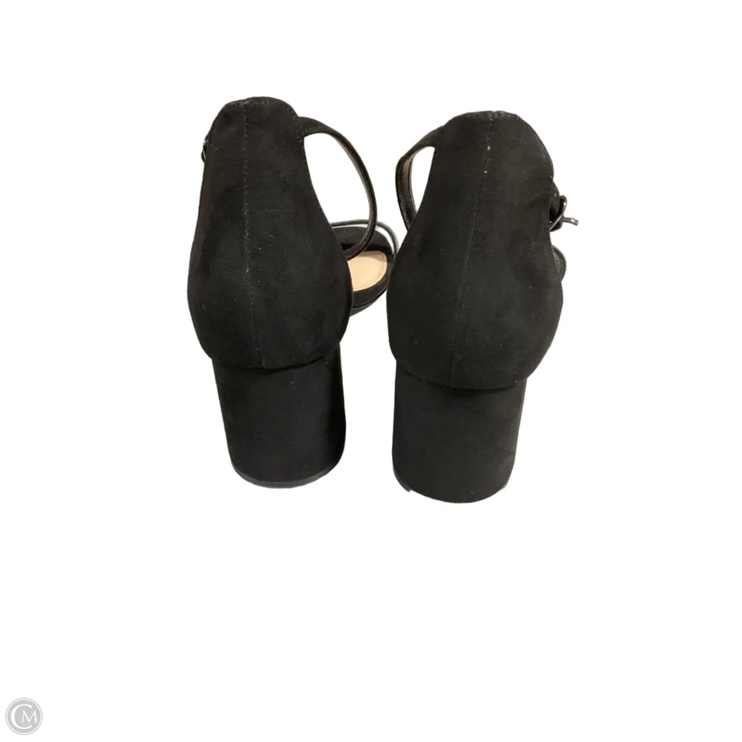 Sandals Heels Block By Clothes Mentor In Black, Size: 11