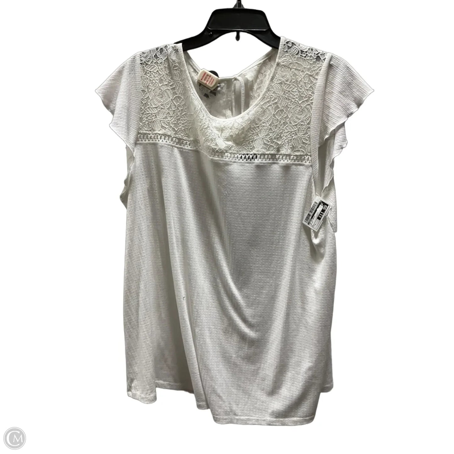Top Short Sleeve Basic By Torrid In White, Size: 2