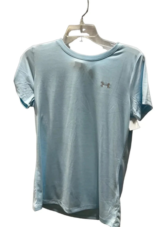 Athletic Top Short Sleeve By Under Armour In Blue, Size: M
