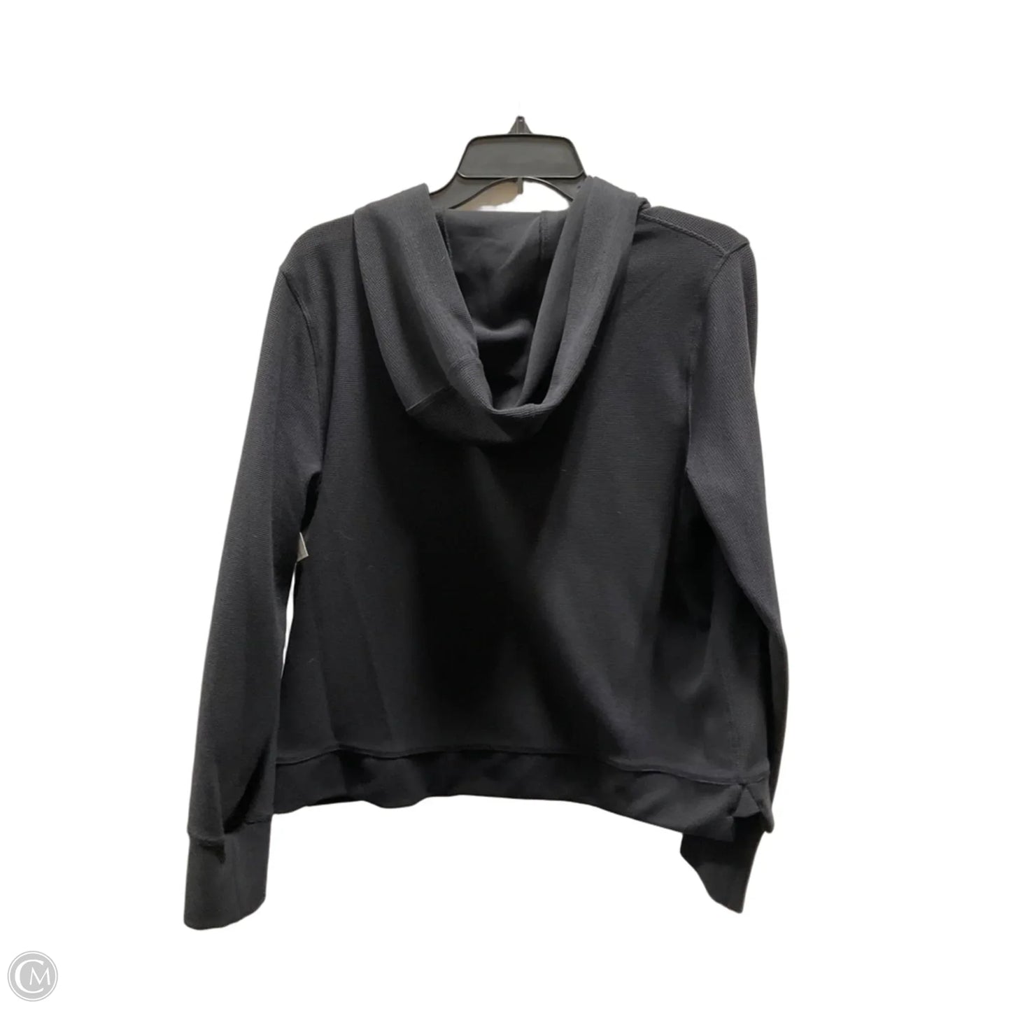 Athletic Top Long Sleeve Hoodie By Calvin Klein In Black, Size: L