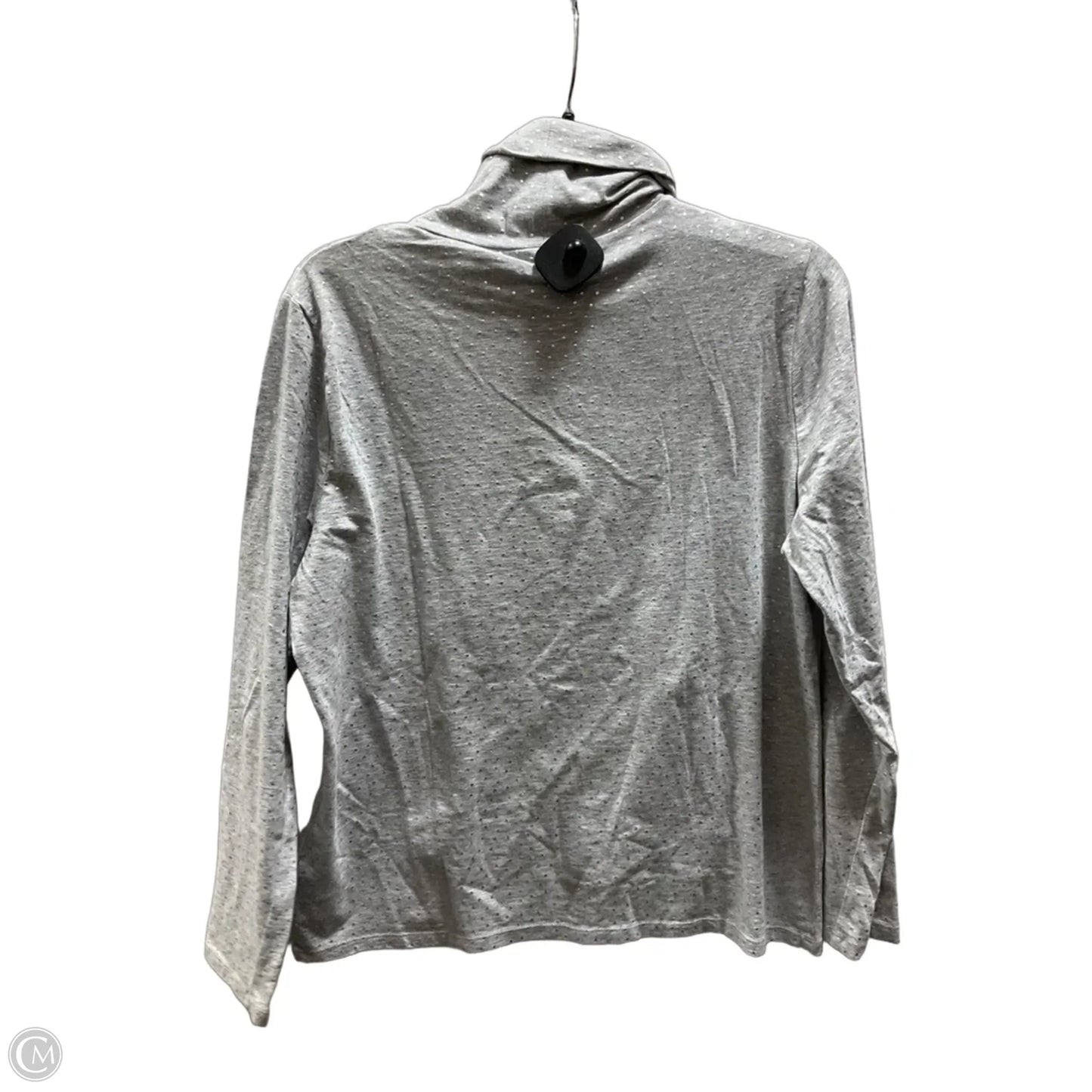 Top Long Sleeve Basic By Talbots In Grey, Size: L