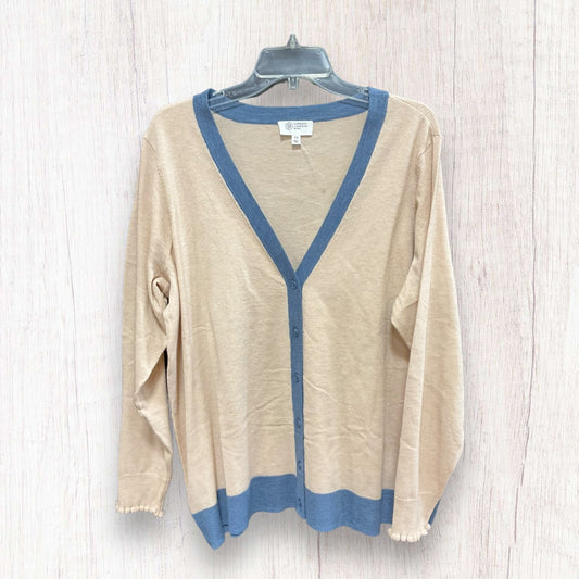 Sweater Cardigan By Cmb In Tan, Size: 1x