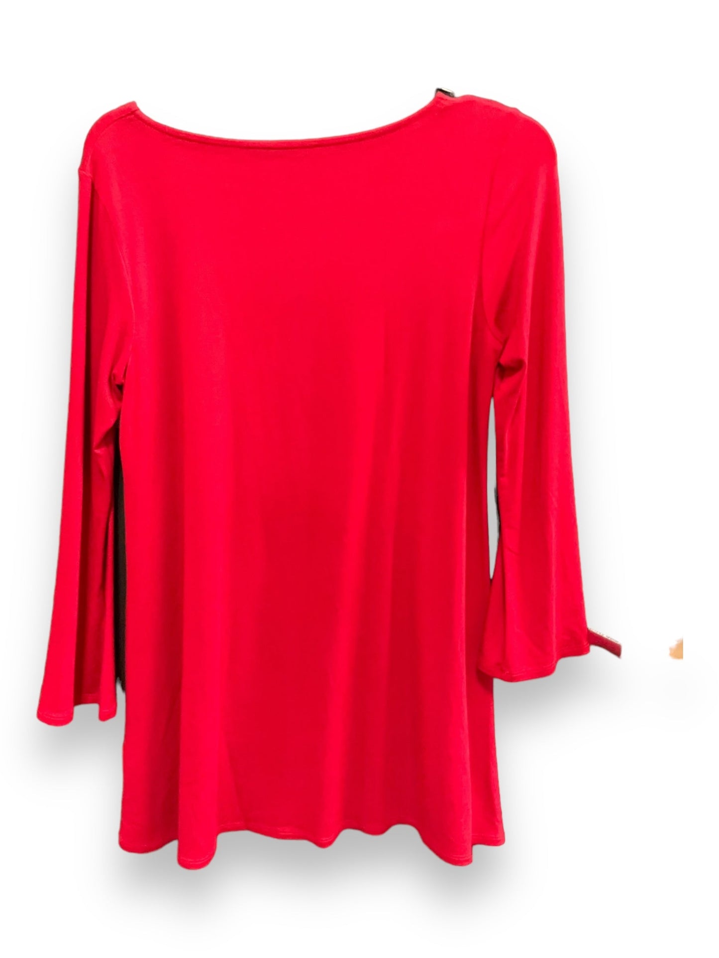 Red Top Long Sleeve Eileen Fisher, Size S