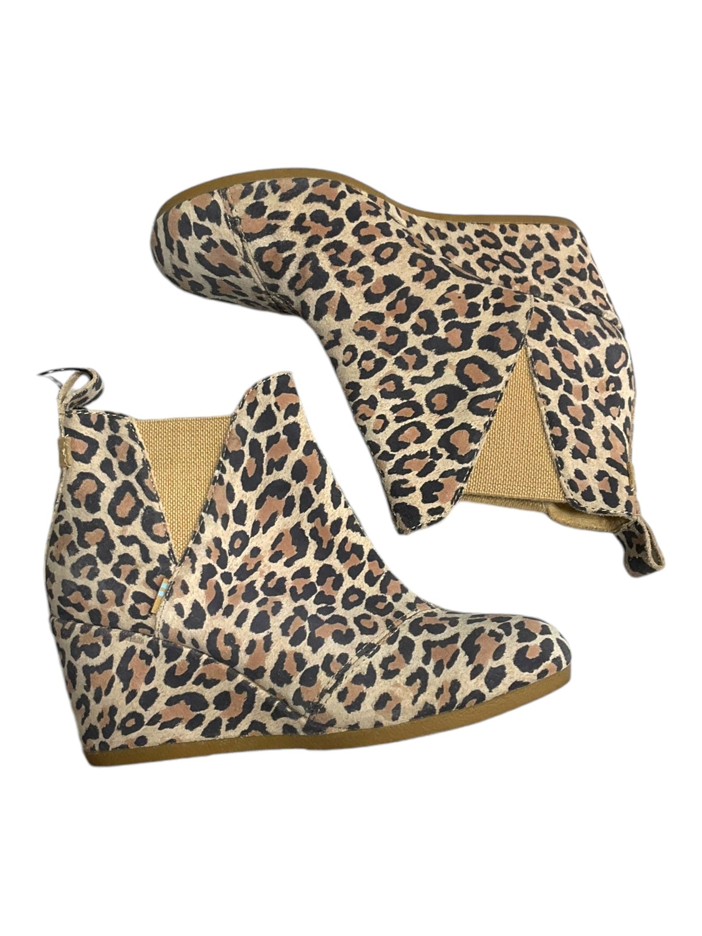 Boots Ankle Heels By Toms In Animal Print, Size: 6