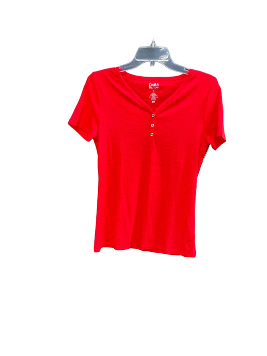 Red Top Short Sleeve Basic Croft And Barrow, Size S