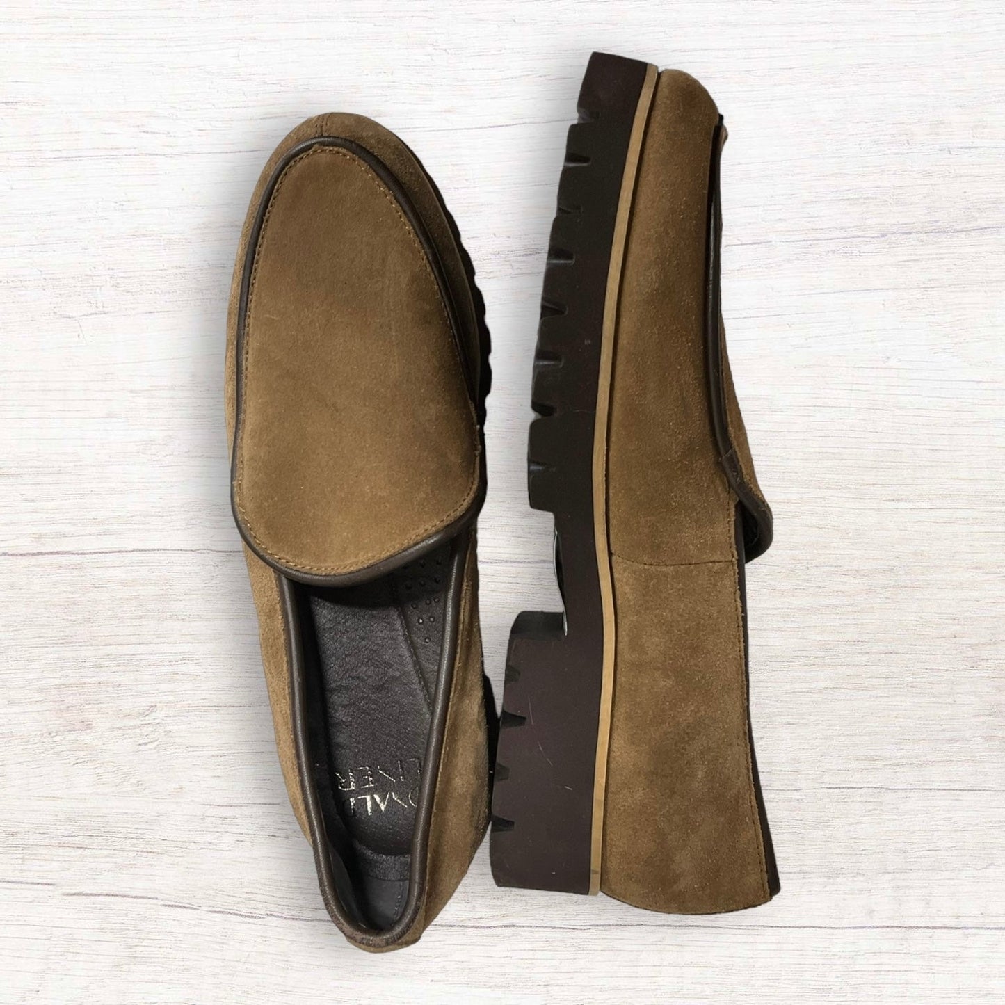 Brown Shoes Flats Donald Pliner, Size 8