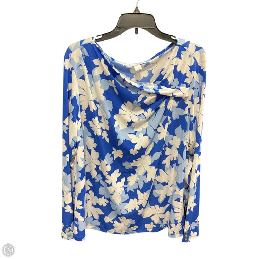 Top Long Sleeve By Liz Claiborne In Blue, Size: Xl