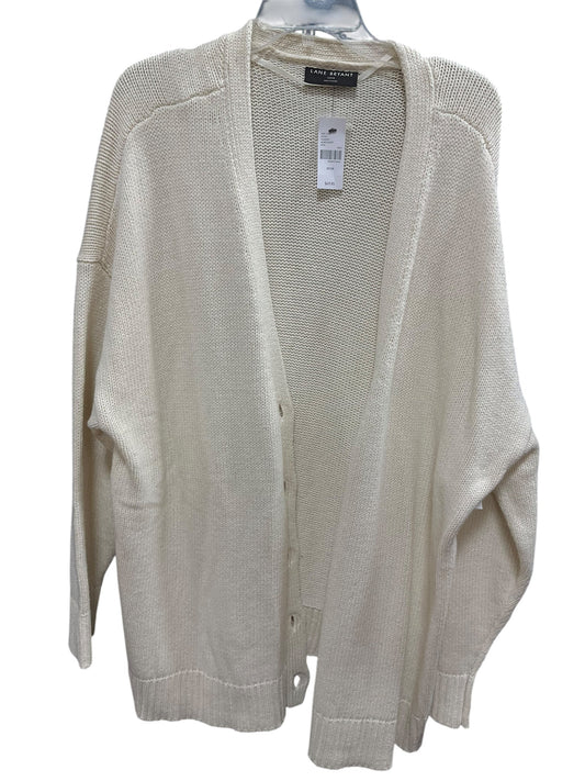 Sweater Cardigan By Lane Bryant In Cream, Size: 2x