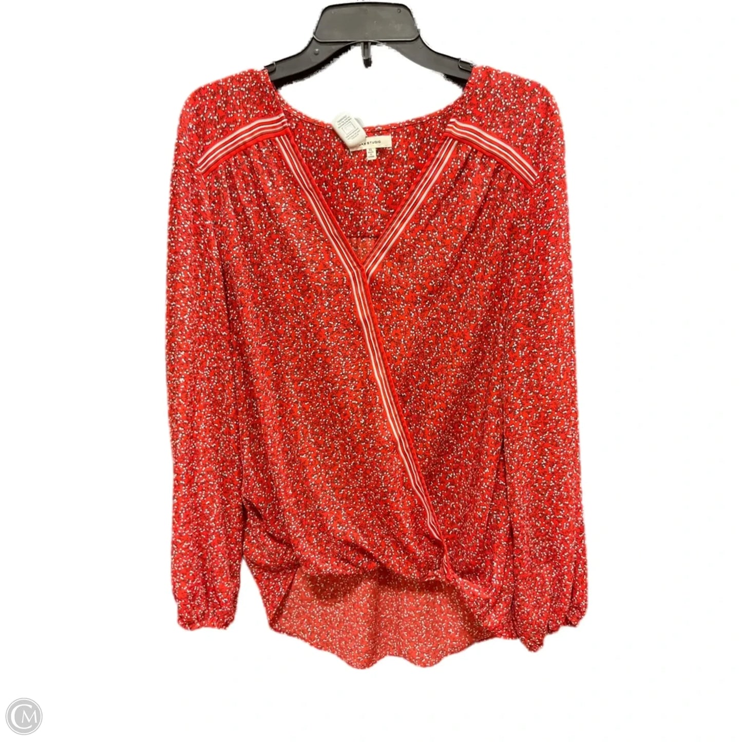 Top Long Sleeve By Max Studio In Red, Size: Xl