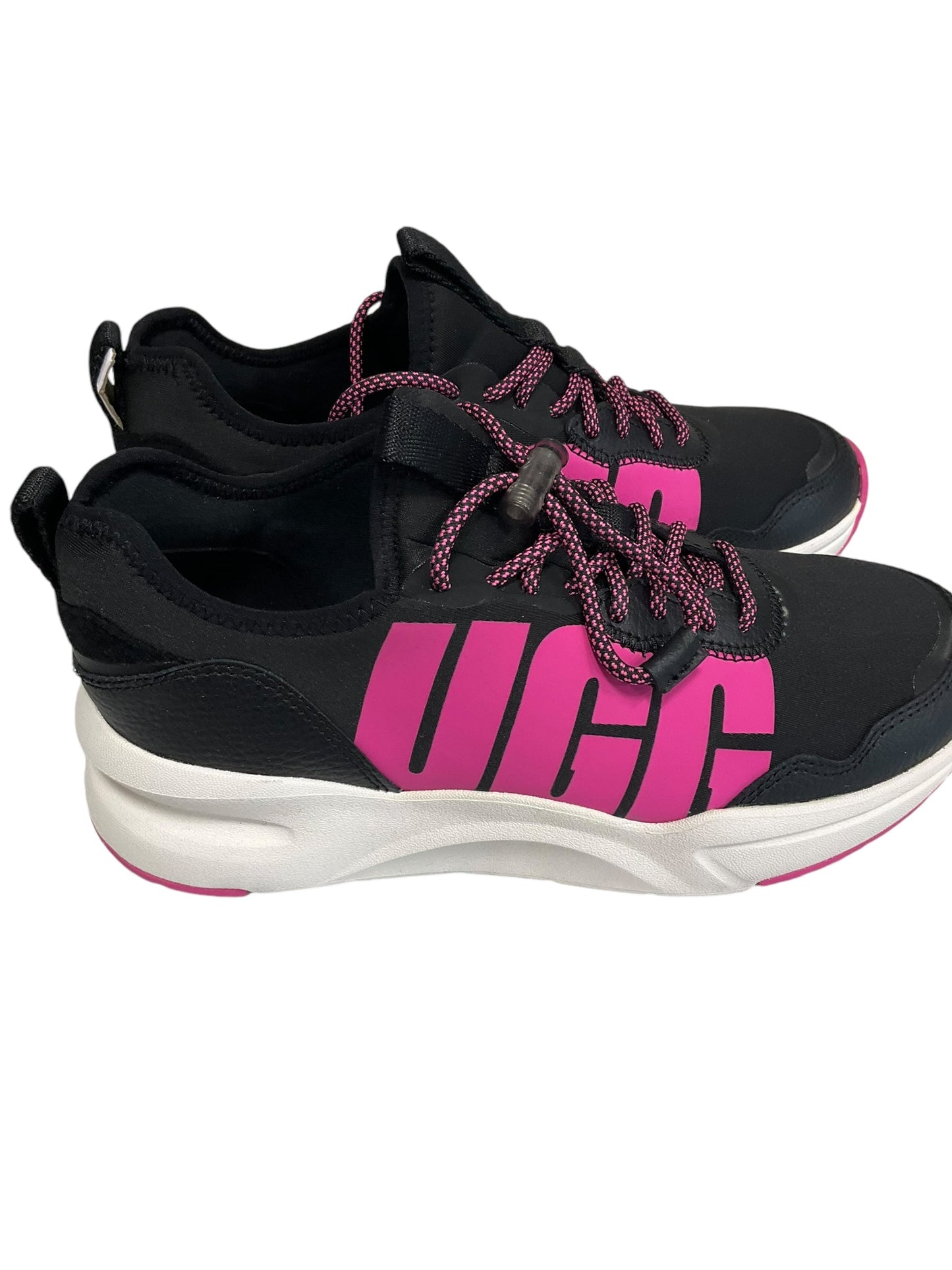 Shoes Athletic By Ugg In Black & Pink, Size: 6