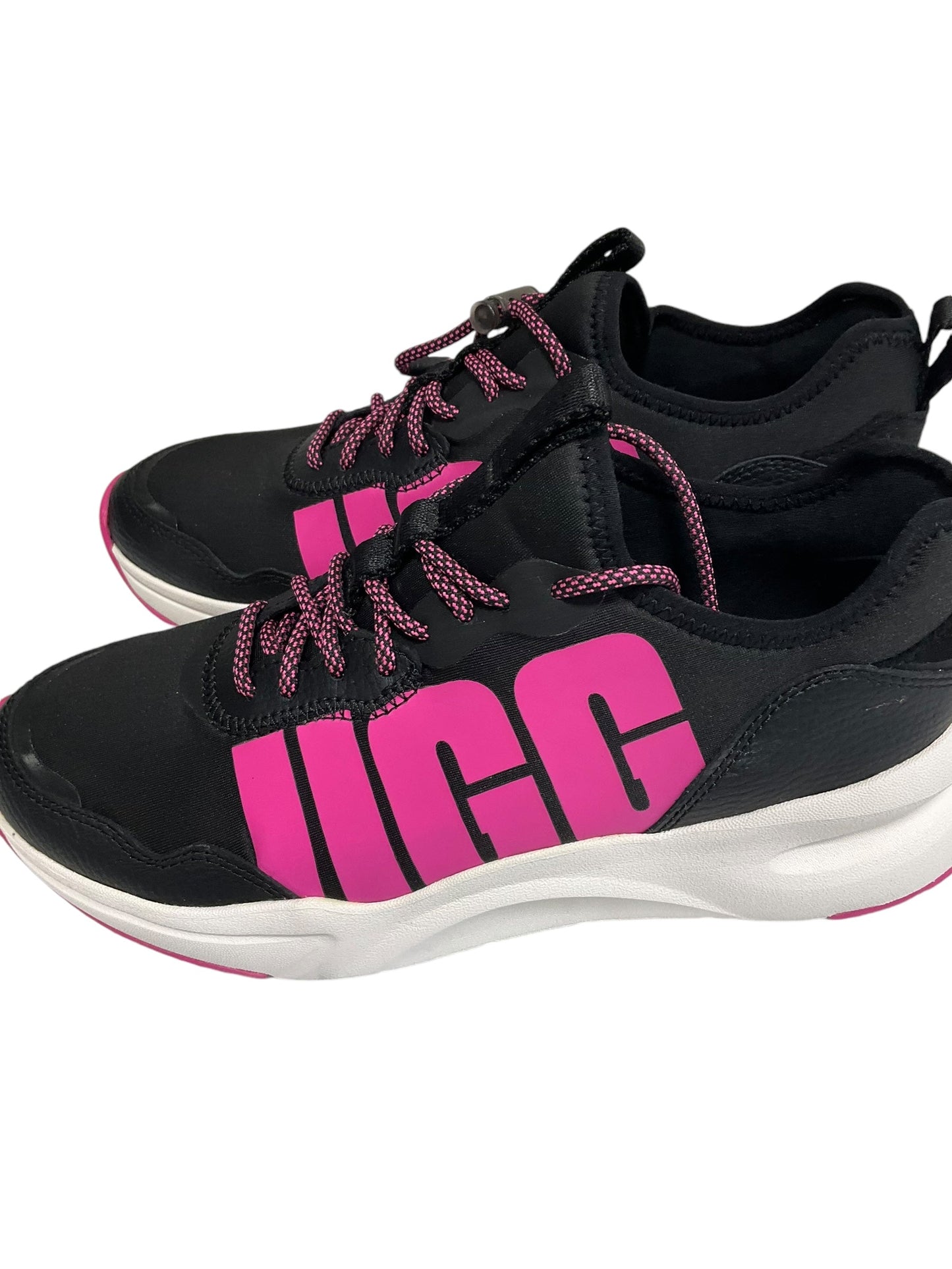 Shoes Athletic By Ugg In Black & Pink, Size: 6