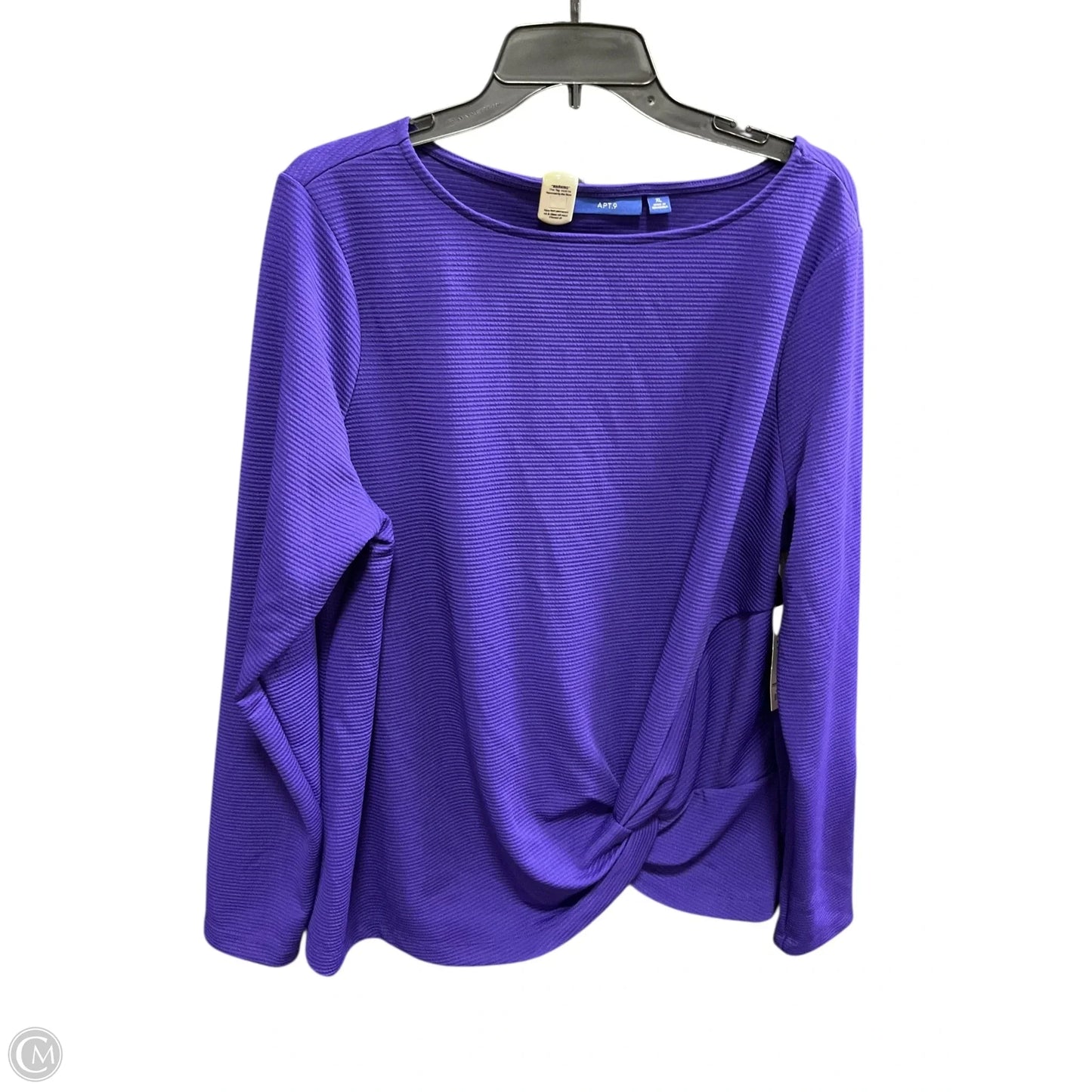 Top Long Sleeve By Apt 9 In Purple, Size: Xl