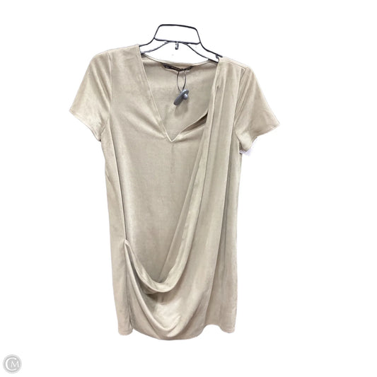 Dress Casual Short By Zara In Taupe, Size: Xs