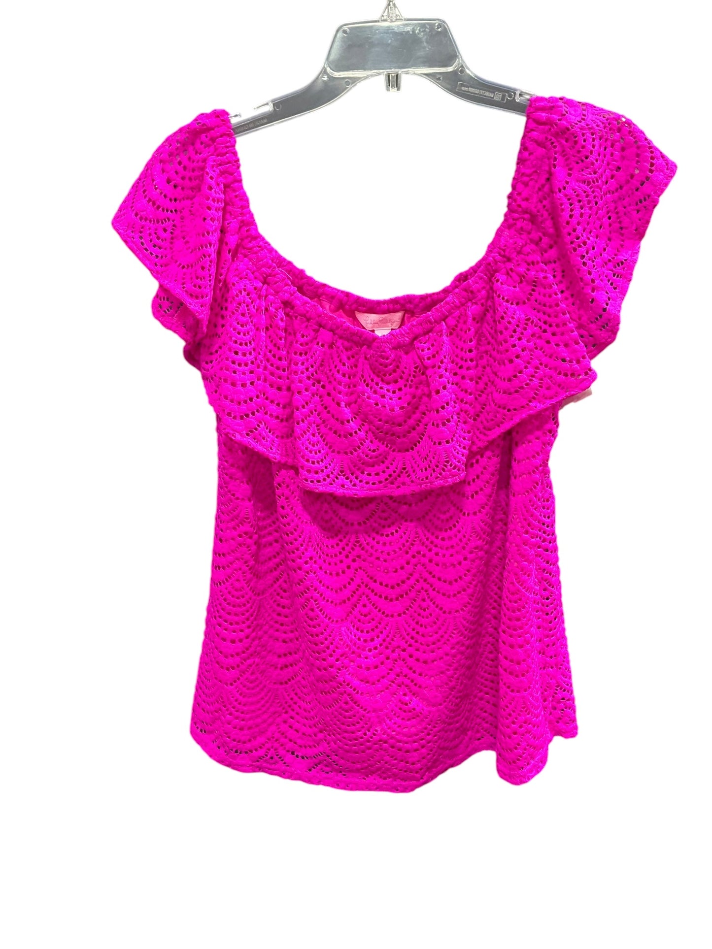 Top Sleeveless Designer By Lilly Pulitzer In Pink, Size: L