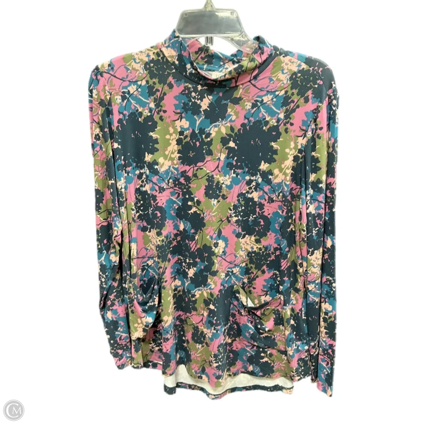 Top Long Sleeve By Logo In Blue & Purple, Size: S