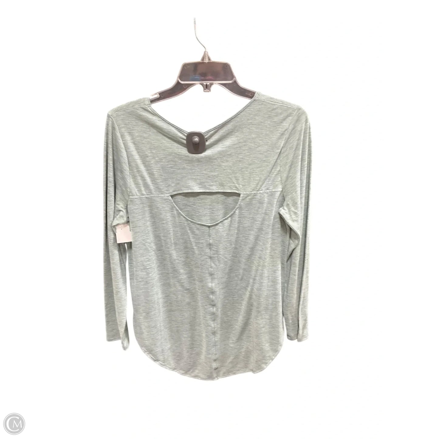 Athletic Top Long Sleeve Crewneck By Under Armour In Green, Size: M