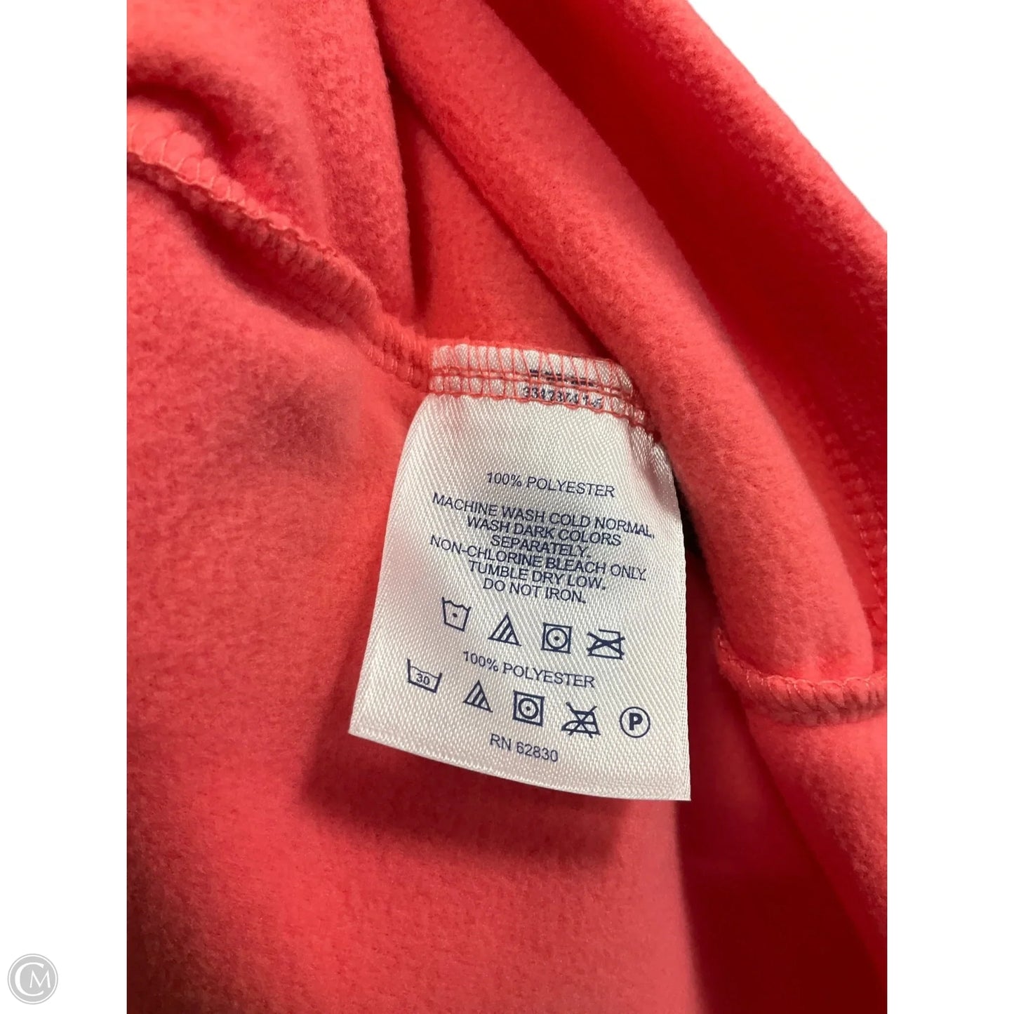 Jacket Fleece By Lands End In Orange, Size: S