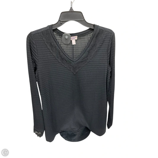 Top Long Sleeve By Logo In Black, Size: S