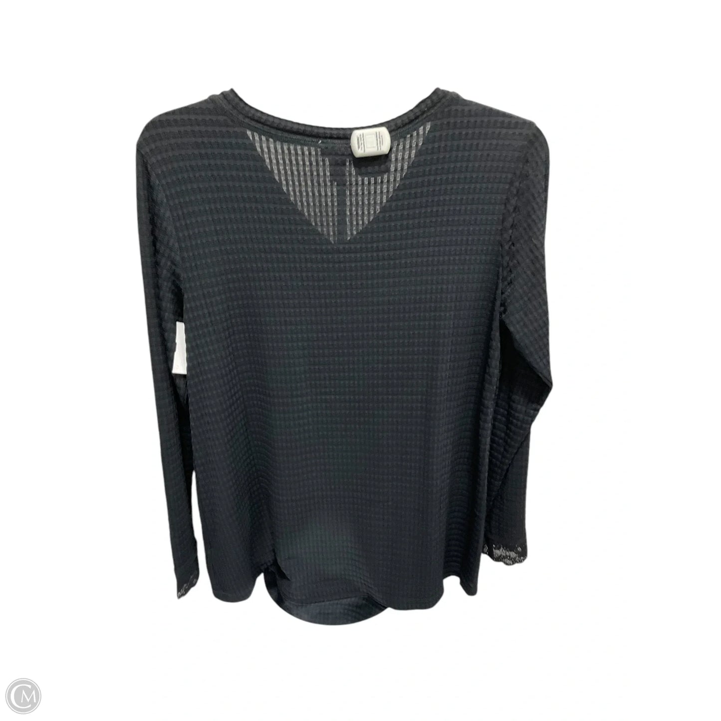 Top Long Sleeve By Logo In Black, Size: S