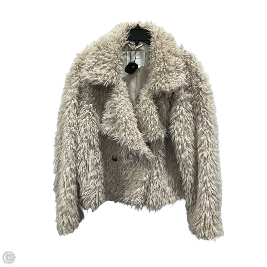 Coat Faux Fur & Sherpa By Anthropologie In Tan, Size: Xs