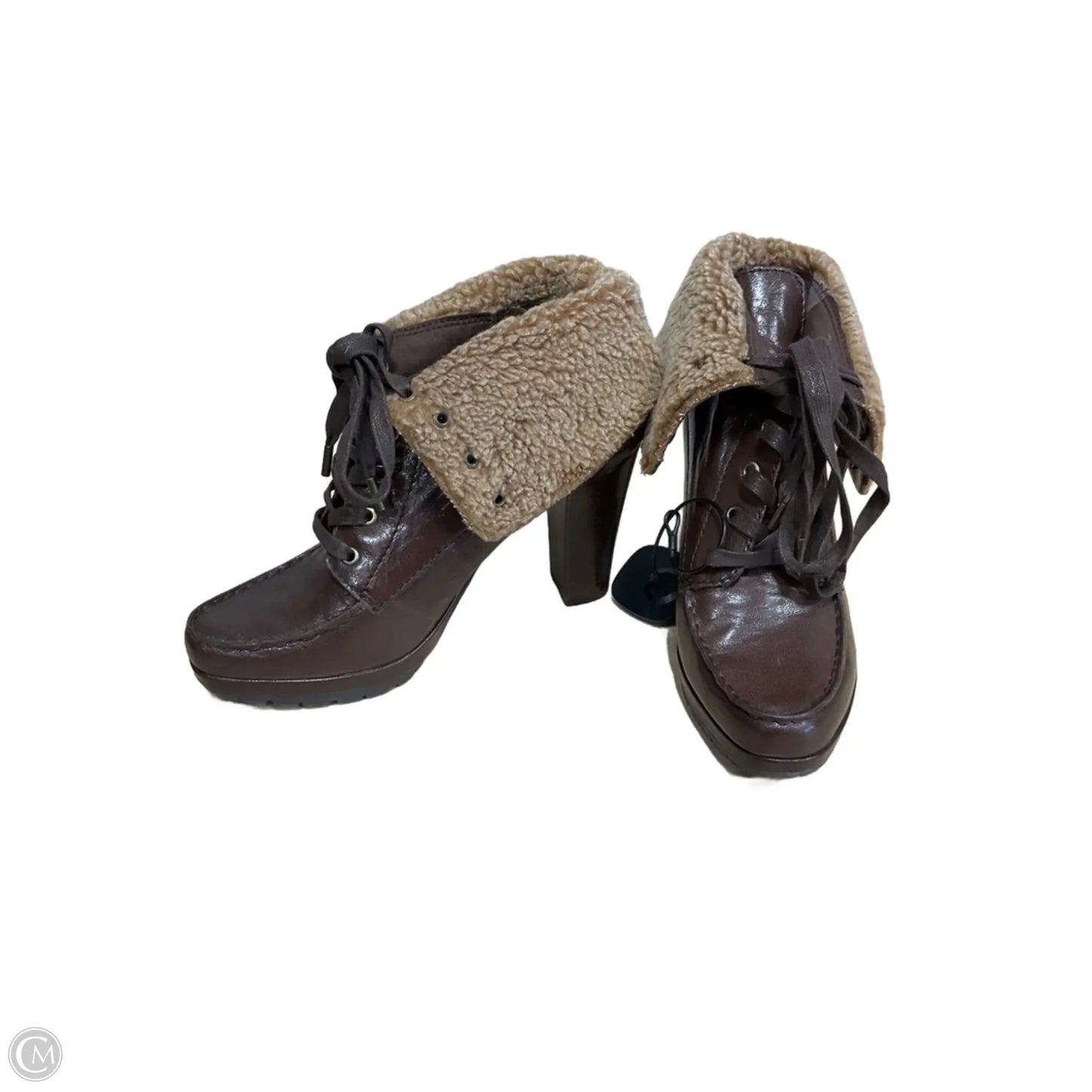 Boots Ankle Heels By Joan And David In Brown, Size: 7.5