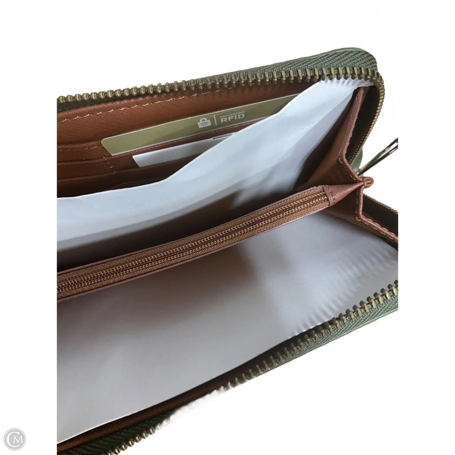 Wallet Leather By Fossil, Size: Large