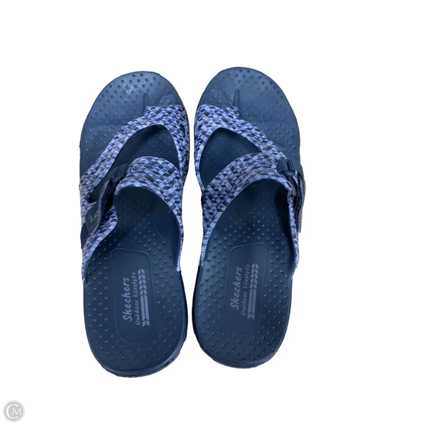 Sandals Flats By Skechers In Blue, Size: 8