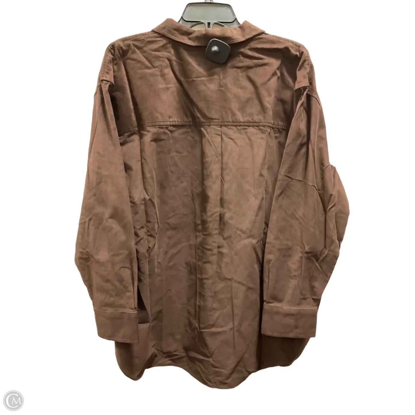 Blouse Long Sleeve By Banana Republic In Brown, Size: Xxl