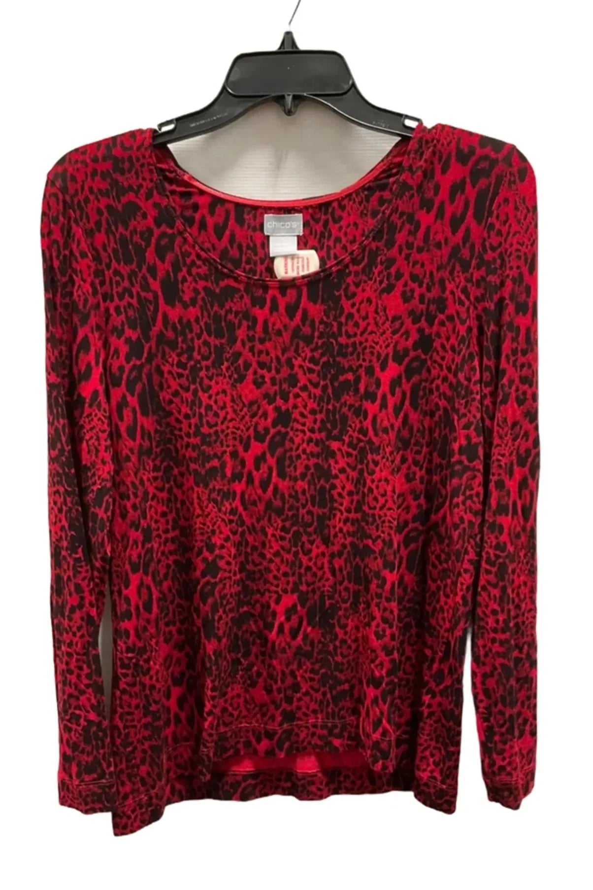 Top Long Sleeve By Chicos In Red, Size: M