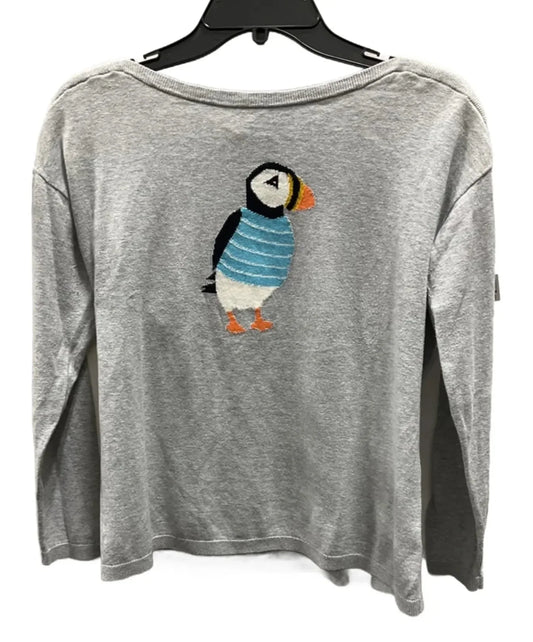 Top Long Sleeve By Talbots In Grey, Size: Mp