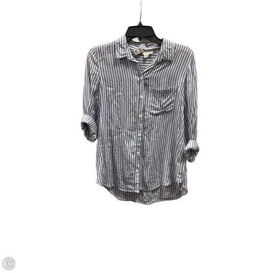 Blouse Long Sleeve By Beachlunchlounge In Blue, Size: S