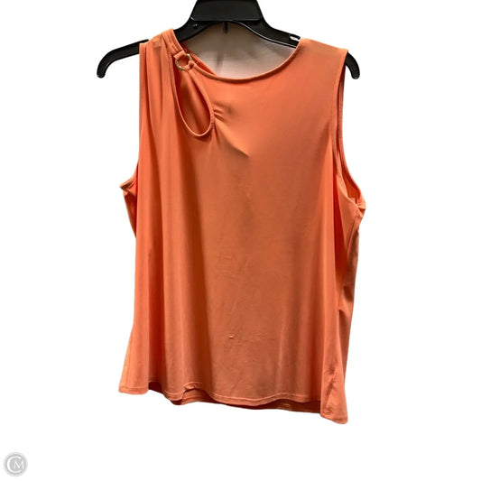 Top Sleeveless By Nine West In Orange, Size: L